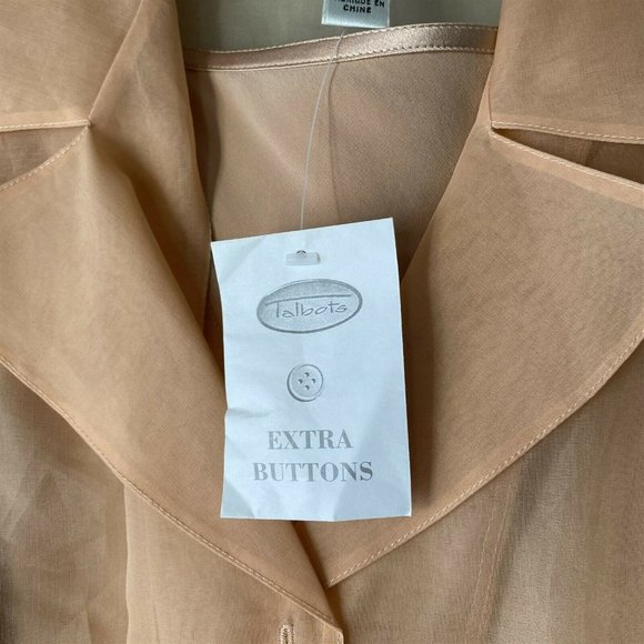 Talbot's Silk Blouse Set Sheer Blouse with Shell - Picture 3 of 9